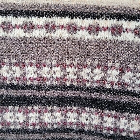 VTG Eddie Bauer wool cashmere blend cardigan duster coat fair isle lagenlook M L - Picture 6 of 11